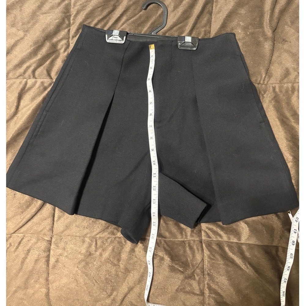 MO&Co. Black High Waisted Wool Blend Pleated Shorts MBB3SOT003-W08 Womens S - Picture 5 of 6